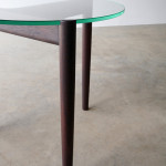 321 Side table in ebonised Jarrah D500 x 450mm