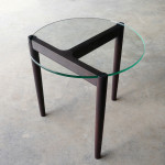 321 Side table in ebonised Jarrah D500 x 450mm
